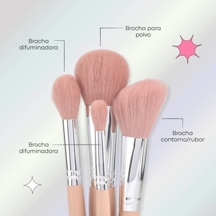KIT DE BROCHAS ROSY X 8 PCS